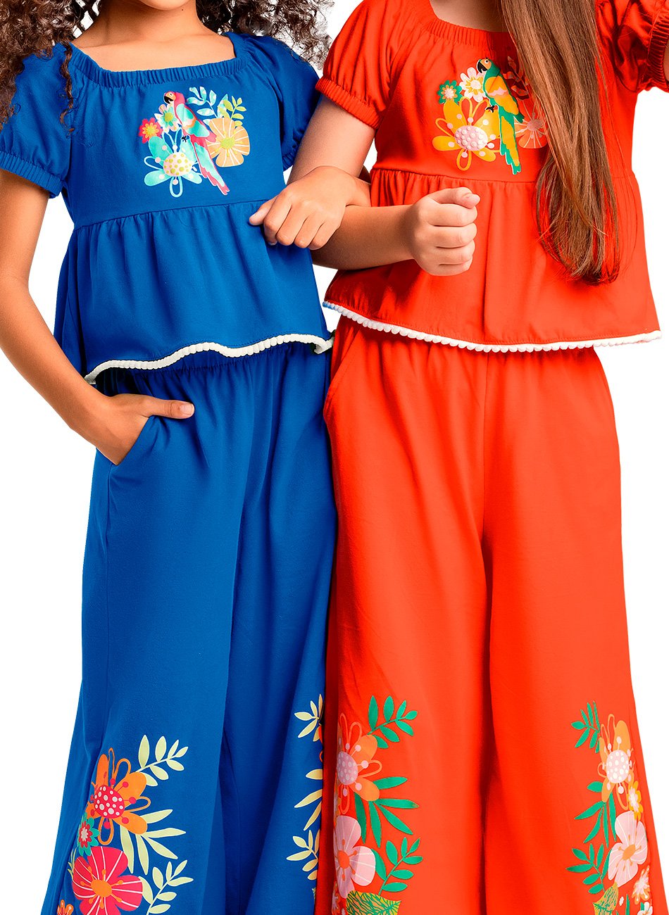 Conjunto Kely Kety Blusa e Calça Infantil Menina