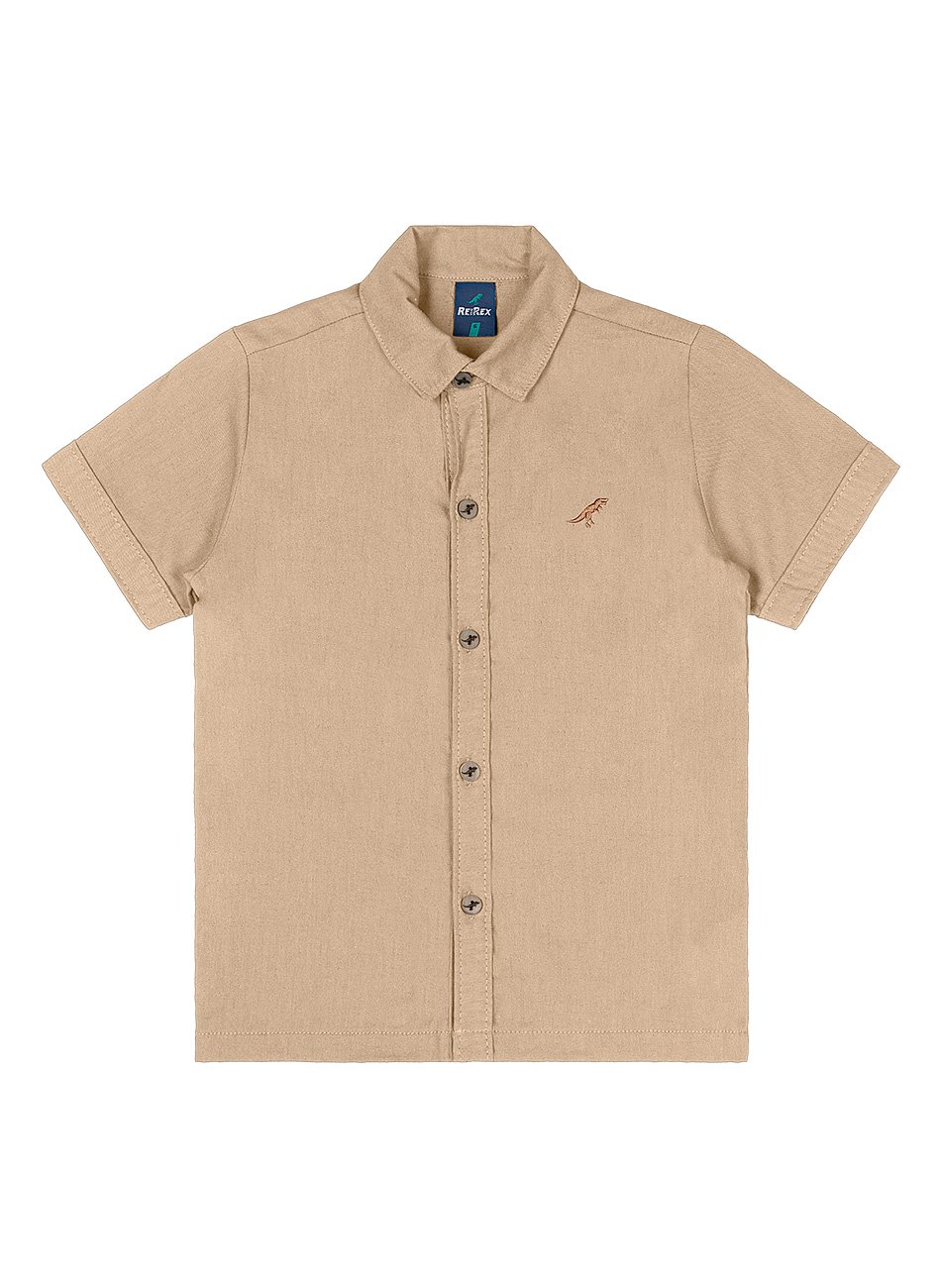Camisa Rei Rex Viscose Linho Infantil Menino