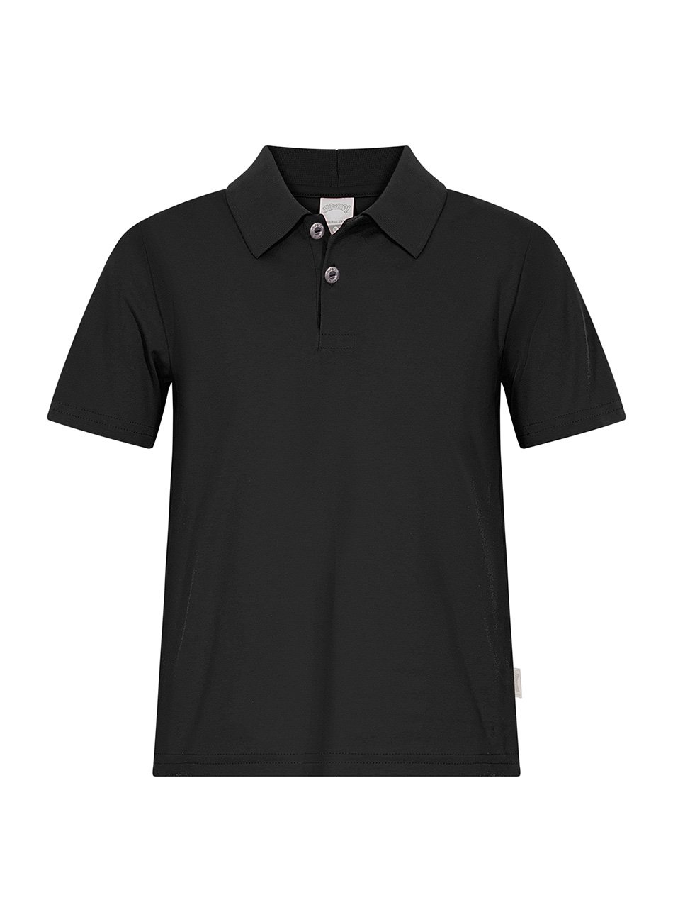 Polo Meia Malha Penteada Infantil Menino - Alakazoo - Azul Escuro