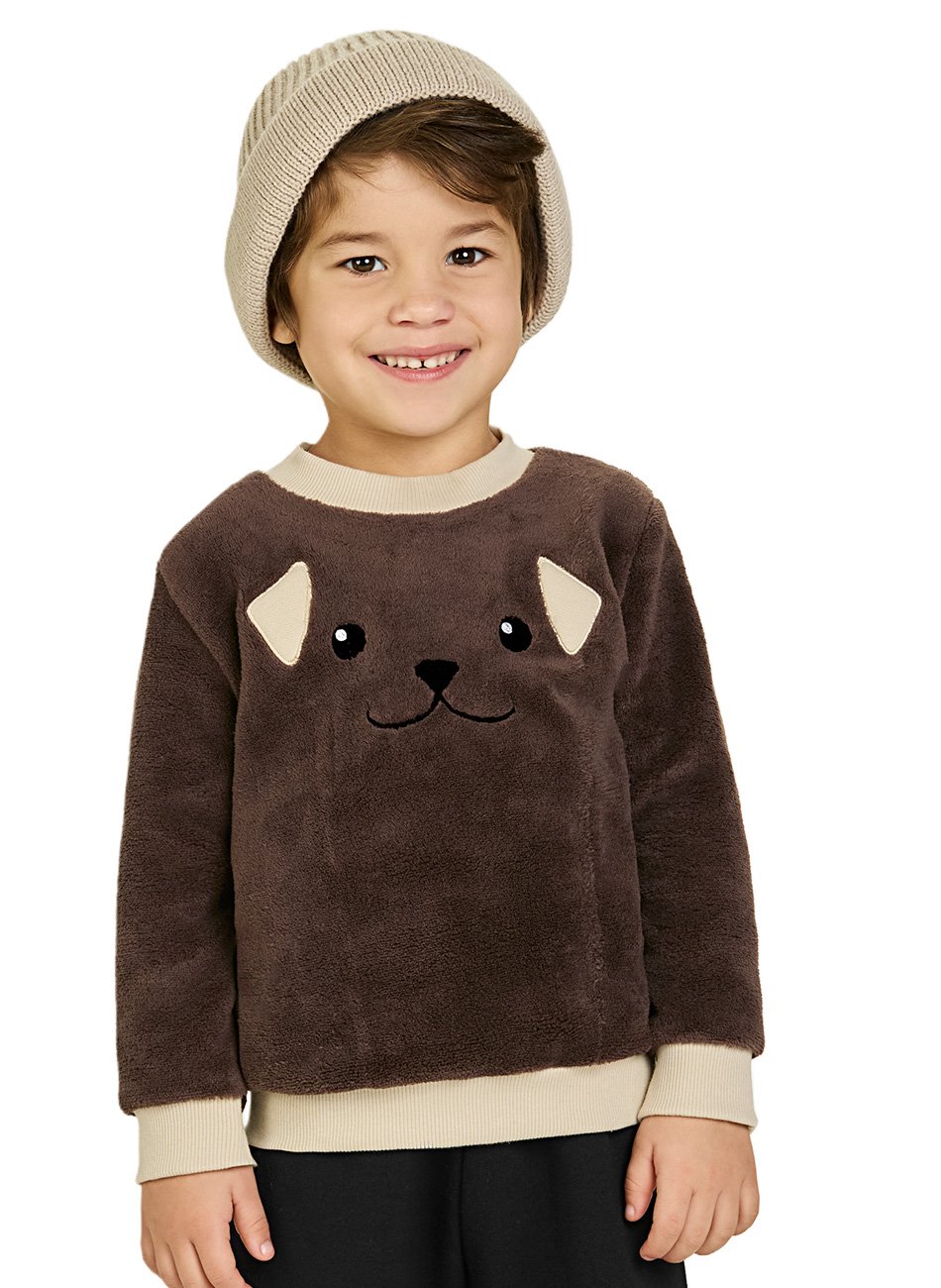 Blus&atilde;o infantil manga longa inverno Bituah