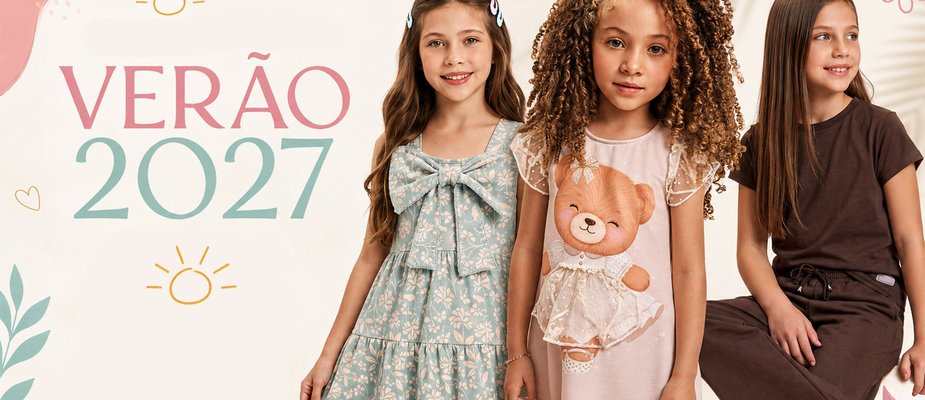 Verão 2027 Tendências, Cores e Looks Infantis